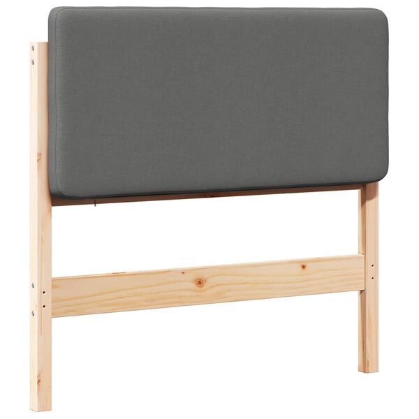 vidaXL Čalouněn&eacute; čelo postele s čelo Hněd&aacute; a světle &scaron;ed&aacute; 90 cm