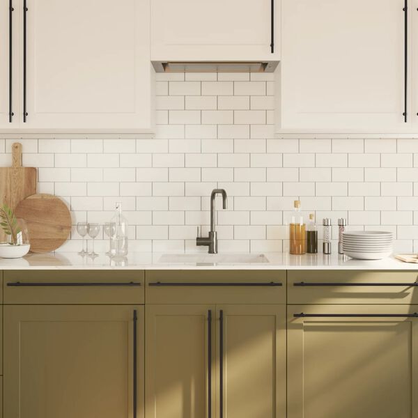 vidaXL Nábytkové úchytky 10 ks černé 480 mm nerezová ocel