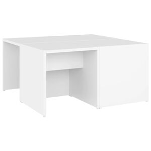 vidaXL Konferenčn&iacute; stolky 4 ks b&iacute;l&eacute; 33 x 33 x 33 cm kompozitn&iacute; dřevo