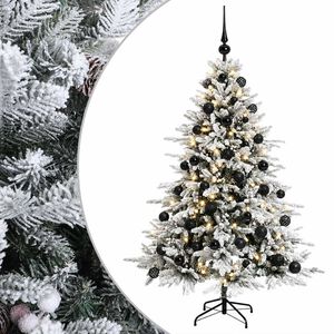 vidaXL Uměl&yacute; v&aacute;nočn&iacute; stromek s v&aacute;nočn&iacute;mi koulemi 120 cm 150 LED