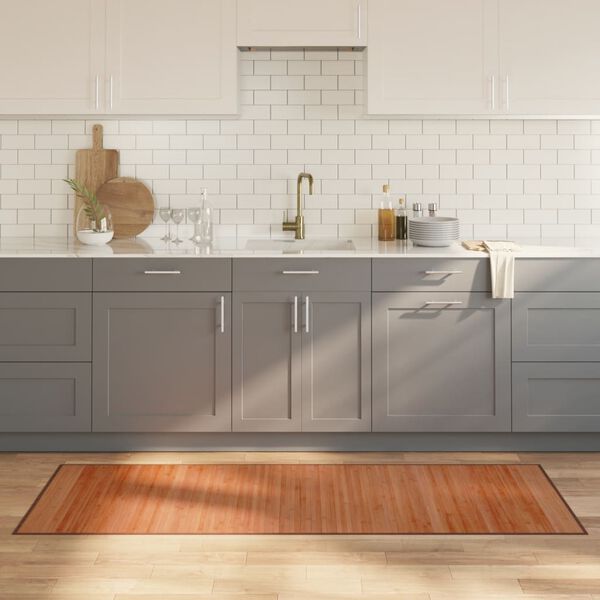 vidaXL Koberec obd&eacute;ln&iacute;kov&yacute; hněd&yacute; 70 x 200 cm bambus