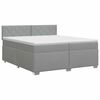 vidaXL Postel boxspring s matrac&iacute; Světle &scaron;ed&aacute; 200 x 200 cm Textil