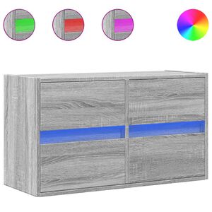 vidaXL N&aacute;stěnn&aacute; TV skř&iacute;ňka s LED osvětlen&iacute;m &scaron;ed&aacute; sonoma 80x31x45 cm