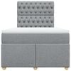 vidaXL Box spring postel s matrac&iacute; světle &scaron;ed&aacute; 120x190 cm textil