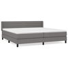 vidaXL Box spring postel s matrac&iacute; tmavě &scaron;ed&aacute; 200x200 cm textil