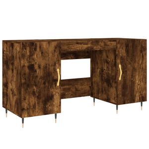 vidaXL Psac&iacute; stůl kouřov&yacute; dub 140 x 50 x 75 cm kompozitn&iacute; dřevo