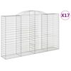 vidaXL Klenut&eacute; gabionov&eacute; ko&scaron;e 17ks 300x50x180/200cm pozinkovan&eacute; železo