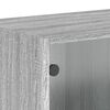 vidaXL Nástěnná skříňka se skleněnými dvířky šedá sonoma 68,5x37x35 cm