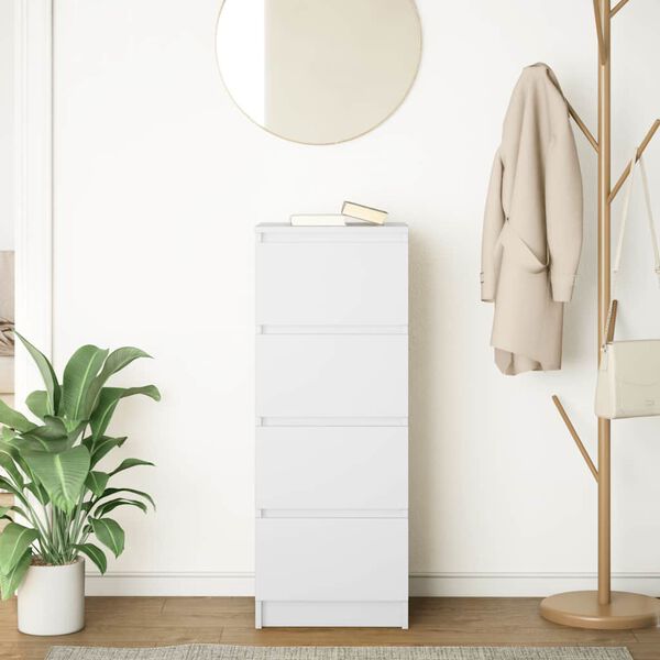 vidaXL Př&iacute;born&iacute;k b&iacute;l&yacute; 37,5x35x99 cm kompozitn&iacute; dřevo