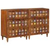 vidaXL Serv&iacute;rovac&iacute; skř&iacute;ň 2 pcs Vla&scaron;sk&yacute; ořech 60 x 33 x 75 cm