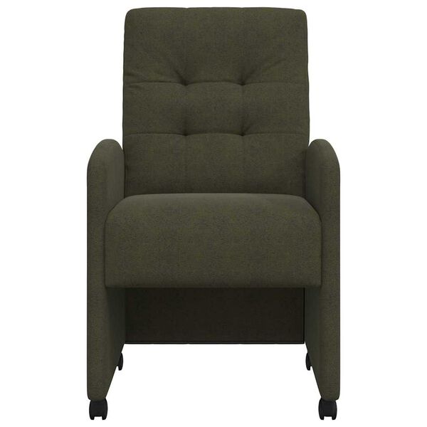 vidaXL J&iacute;deln&iacute; židle na kolečk&aacute;ch 2 pcs Arm&aacute;dn&iacute; zelen&aacute; 58 x 67 x 97 cm