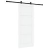 vidaXL Posuvn&eacute; dveře B&iacute;l&aacute; a čern&aacute; 83 x 202 cm Masivn&iacute; borovicov&eacute; dřevo