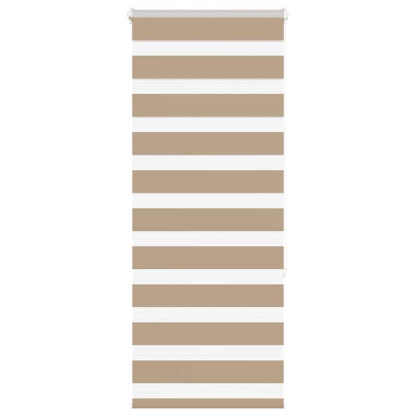 vidaXL Zebra roleta p&iacute;skově hněd&aacute; &scaron;&iacute;řka l&aacute;tky 55,9 cm polyester