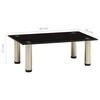 322758 vidaXL TV Stand Black 40x35x17 cm Tempered Glass