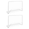 vidaXL Fotbalov&eacute; branky 2 ks se s&iacute;t&iacute; 182 x 61 x 122 cm ocelov&eacute; b&iacute;l&eacute;