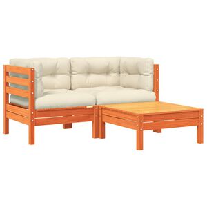 vidaXL Zahradn&iacute; pohovka s podu&scaron;kami a podnožkou 2m&iacute;stn&aacute;