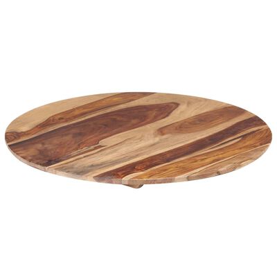vidaXL Stolní deska masivní sheeshamové dřevo kulatá 25–27 mm 40 cm