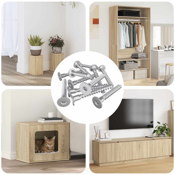 vidaXL Confirmat &scaron;rouby 12 pcs Stř&iacute;brn&aacute; &Oslash;5 x 40 mm Kov