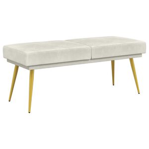 vidaXL Dvou&uacute;rovňov&aacute; lavice Kr&eacute;mov&aacute; 120 x 45 x 46 cm Samet