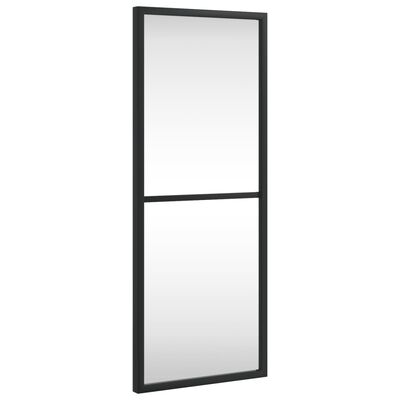 vidaXL Nástěnné zrcadlo černé 20 x 50 cm obdélník železo