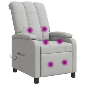 vidaXL Mas&aacute;žn&iacute; polohovac&iacute; křeslo Oblačno &scaron;ed&aacute; Textil