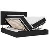 vidaXL LED postel s &uacute;ložn&yacute;m prostorem a matrac&iacute; Čern&aacute; 180 x 200 cm