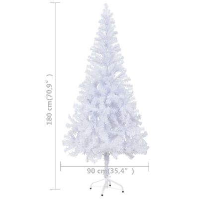 vidaXL Umělý vánoční stromek s LED a sadou koulí 180 cm 620 větví