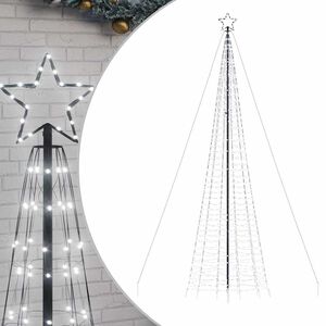 vidaXL LED v&aacute;nočn&iacute; stromek s hroty 1534 studen&yacute;ch b&iacute;l&yacute;ch LED 500 cm
