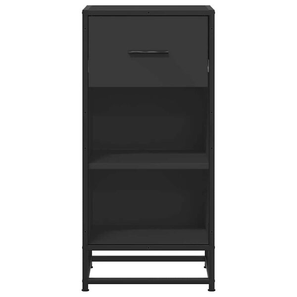 vidaXL Př&iacute;born&iacute;k čern&yacute; 35,5 x 35 x 76 cm kompozitn&iacute; dřevo a kov