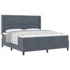 vidaXL Postel s boxspringem s matrac&iacute; Tmavě &scaron;ed&aacute; 180 x 200 cm samet