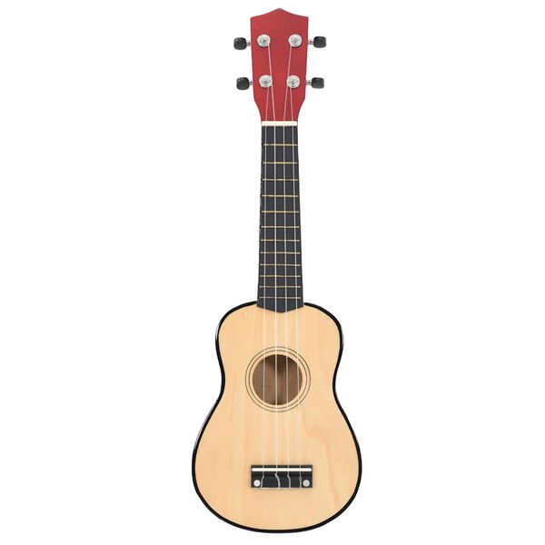 vidaXL Set sopránové ukulele s obalem pro děti světlé dřevo 21"