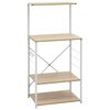 vidaXL Skř&iacute;ňka na mikrovlnku b&iacute;l&aacute; a dub 60 x 39,6 x 123 cm kompozit