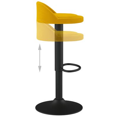 vidaXL Barové stoličky 2 ks žluté samet