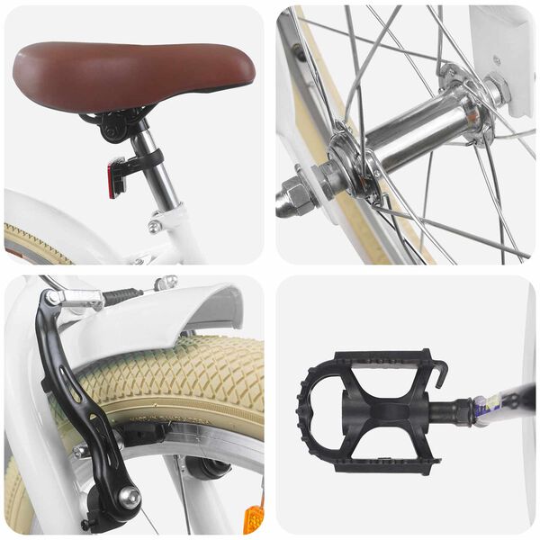 vidaXL Dětsk&eacute; Kolo 18 palců pro 5-7 let B&iacute;l&aacute;