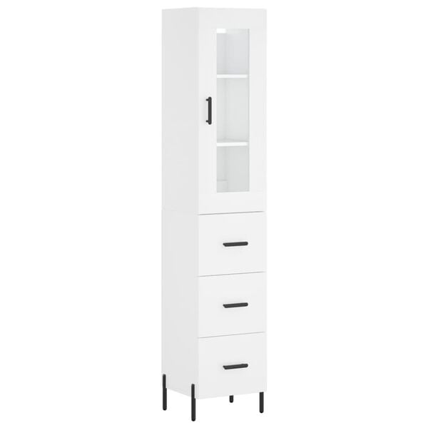 vidaXL Skříň highboard bílá 34,5 x 34 x 180 cm kompozitní dřevo