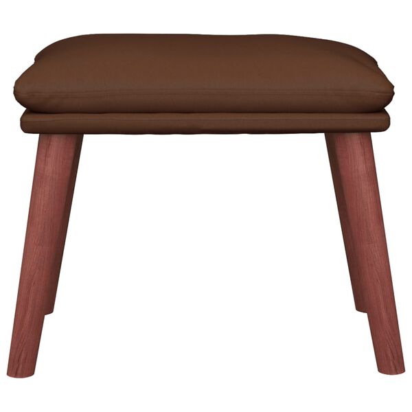 vidaXL Podnožka hněd&aacute; 45x29,5x35 cm uměl&aacute; kůže