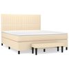 vidaXL Box spring postel s matrac&iacute; kr&eacute;mov&aacute; 180x200 cm textil