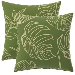 vidaXL Povlak na pol&scaron;t&aacute;ř 2 pcs HEERLEN Listov&yacute; design 30 x 30 cm
