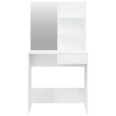 vidaXL Toaletní stolek se zrcadlem bílý 74,5 x 40 x 141 cm