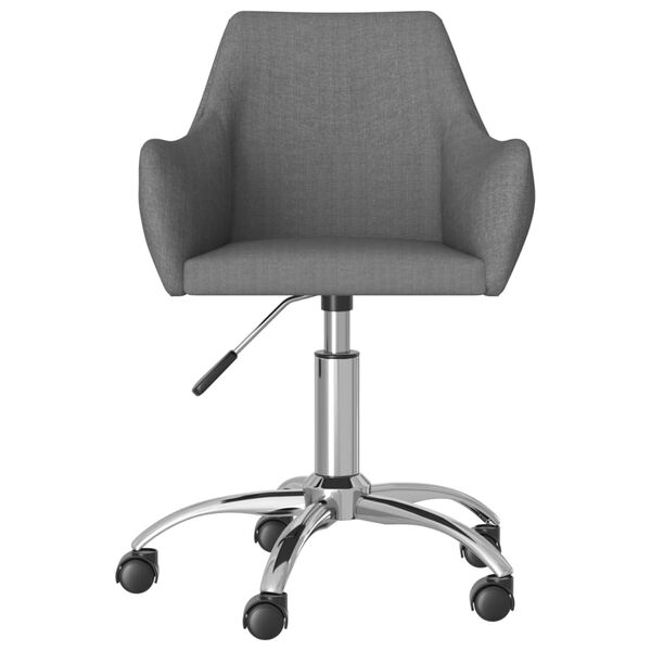 vidaXL Otočn&eacute; j&iacute;deln&iacute; židle 6 ks tmavě &scaron;ed&eacute; textil