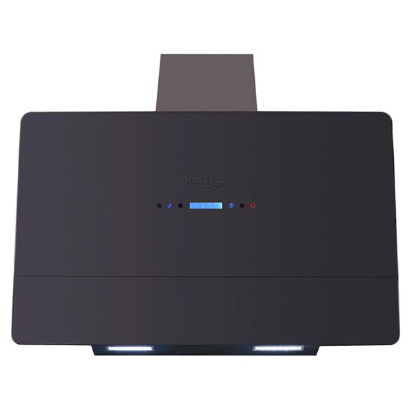 vidaXL Digestoř s dotykov&yacute;m displejem čern&aacute; 900 mm