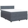 vidaXL Box spring postel s matrac&iacute; tmavě &scaron;ed&aacute; 140x200 cm samet