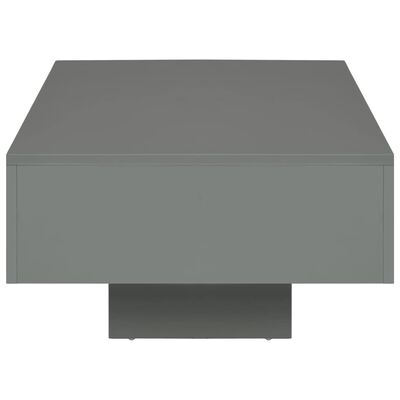 vidaXL Konferenční stolek šedý s vysokým leskem 115 x 55 x 31 cm MDF