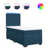 vidaXL Box spring postel s matrac&iacute; modr&aacute; 80 x 200 cm samet