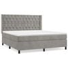 vidaXL Box spring postel s matrac&iacute; světle &scaron;ed&aacute; 160x200 cm samet