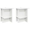 vidaXL Konferenčn&iacute; stolek 2 pcs B&iacute;l&aacute; 40 x 30 x 49 cm Kompozitn&iacute; dřevo