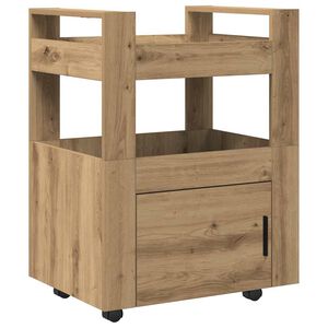 vidaXL Kuchyňsk&yacute; voz&iacute;k dub artisan 60 x 45 x 80 cm Kompozitn&iacute; dřevo