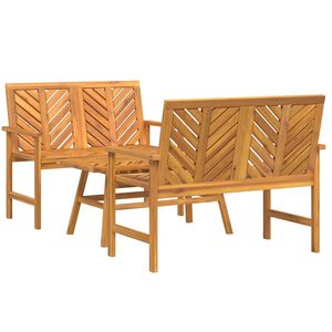 vidaXL Zahradn&iacute; lounge set 3 pcs Hněd&aacute; Masivn&iacute; ak&aacute;tov&eacute; dřevo