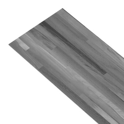 vidaXL Samolepicí podlahová krytina PVC 5,21 m² 2 mm pruhovaná šedá