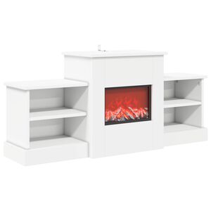 vidaXL Elektrick&yacute; krb B&iacute;l&aacute; 110 x 30 x 50 cm Kompozitn&iacute; dřevo
